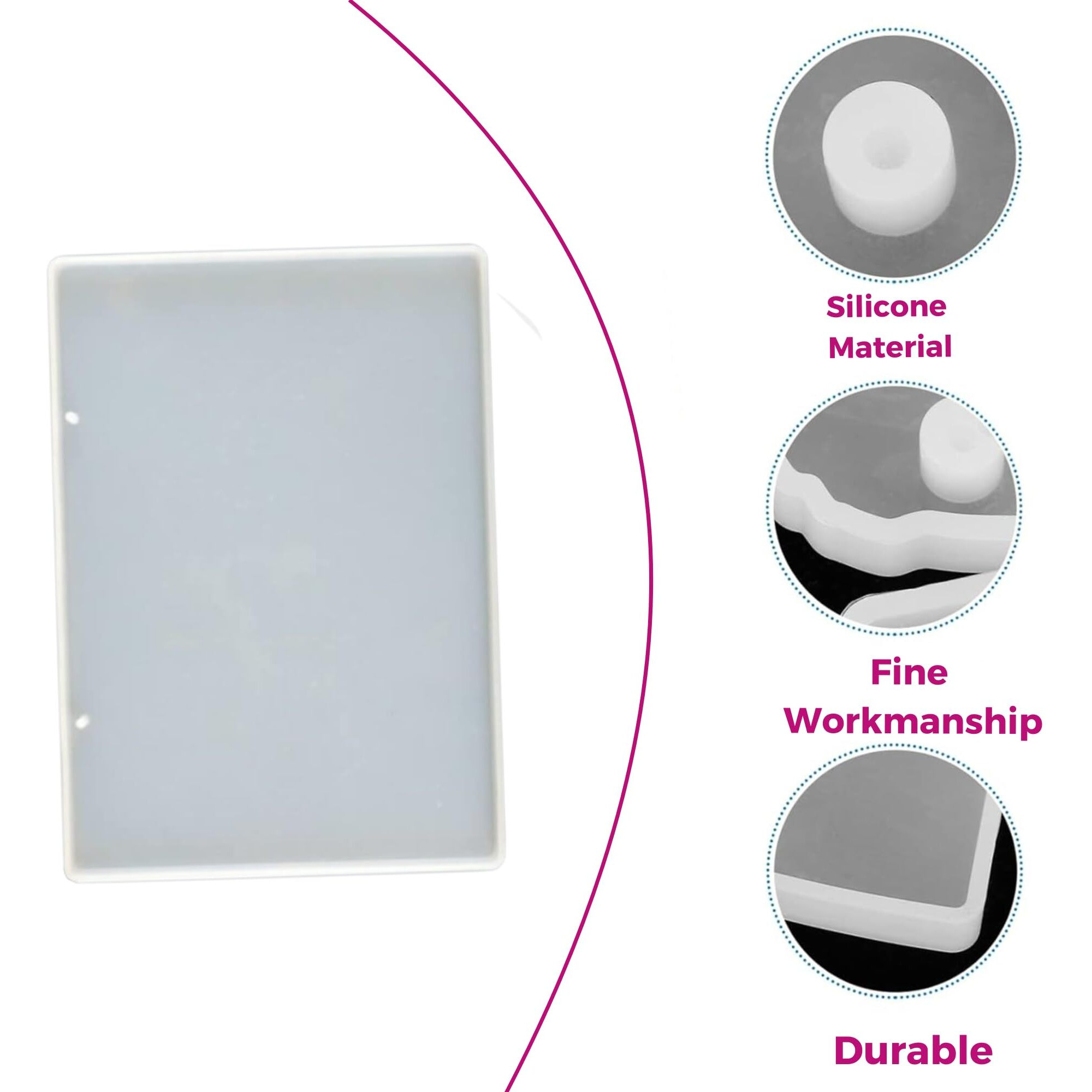 Oytra Resin Mold Silicone Name Plate 14X19Cm With Depth 8Mm Art Craft Materials For Home Decor For Beginners Artist Professionals