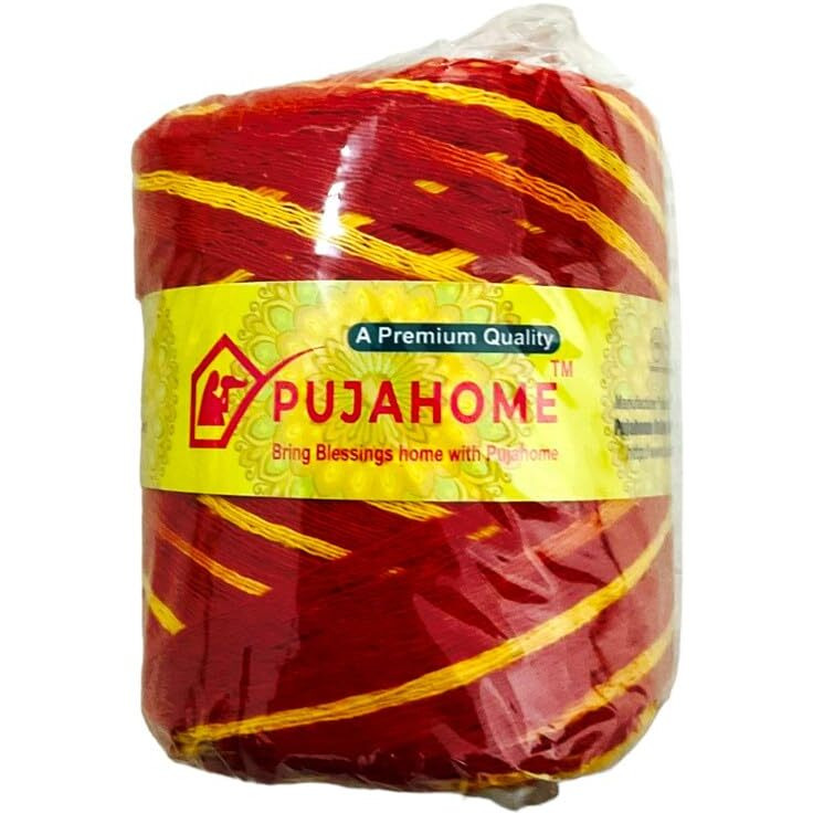 Pujahome Kalawa Raksha Sutra Mota Dhaga Cotton Saced Thread Moli 125 Gram Size