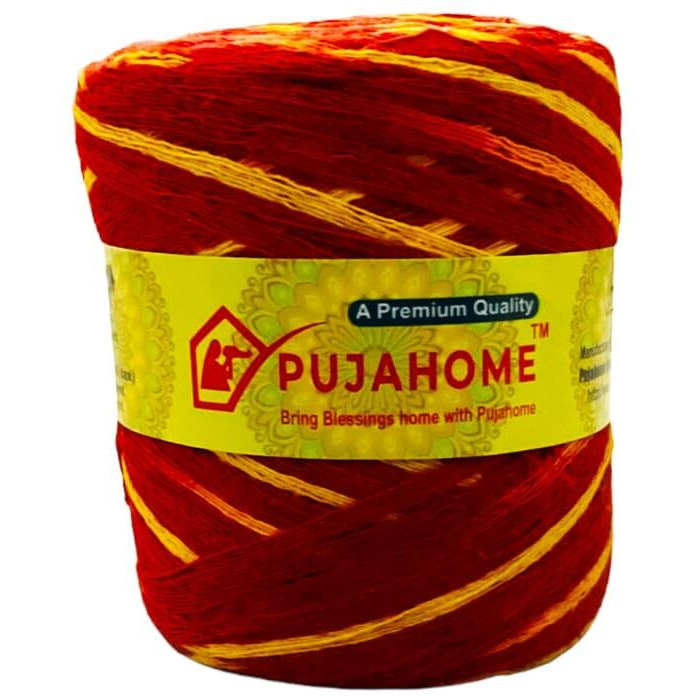 Pujahome Kalawa Raksha Sutra Mota Dhaga Cotton Saced Thread Moli 125 Gram Size