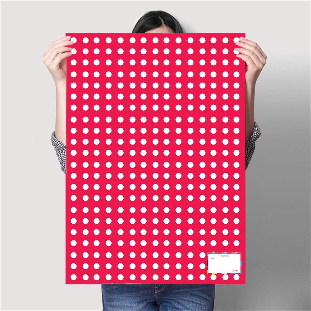 Accuprints Gift Wrapping Paper Pack Of 25|Design Pink Polka Dot |Size 20 X 30 Inch