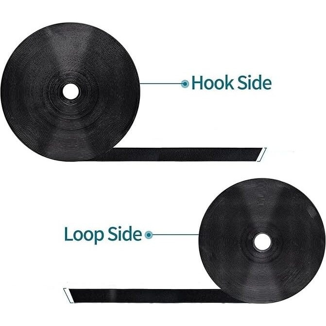 Tapahpriyay Self Adhesive Hook And Loop Tape Nylon Self Adhesive Heavy Duty Strips Fastener For Home Office School Car And Crafting Organization Water Tear Resistant For Window (25Mm * 5Meter)