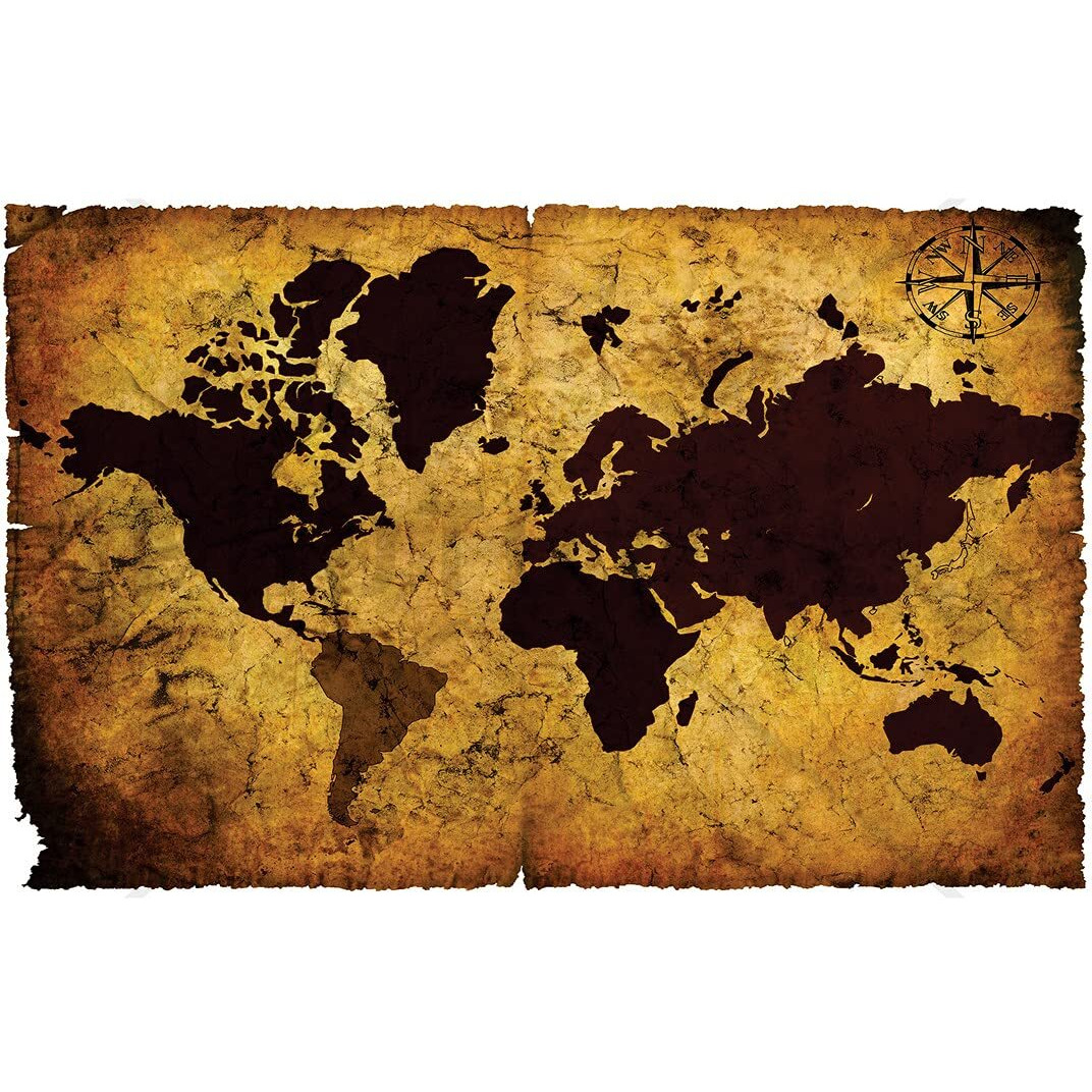 Pixelartz Wall Poster - Vintage World Map Poster