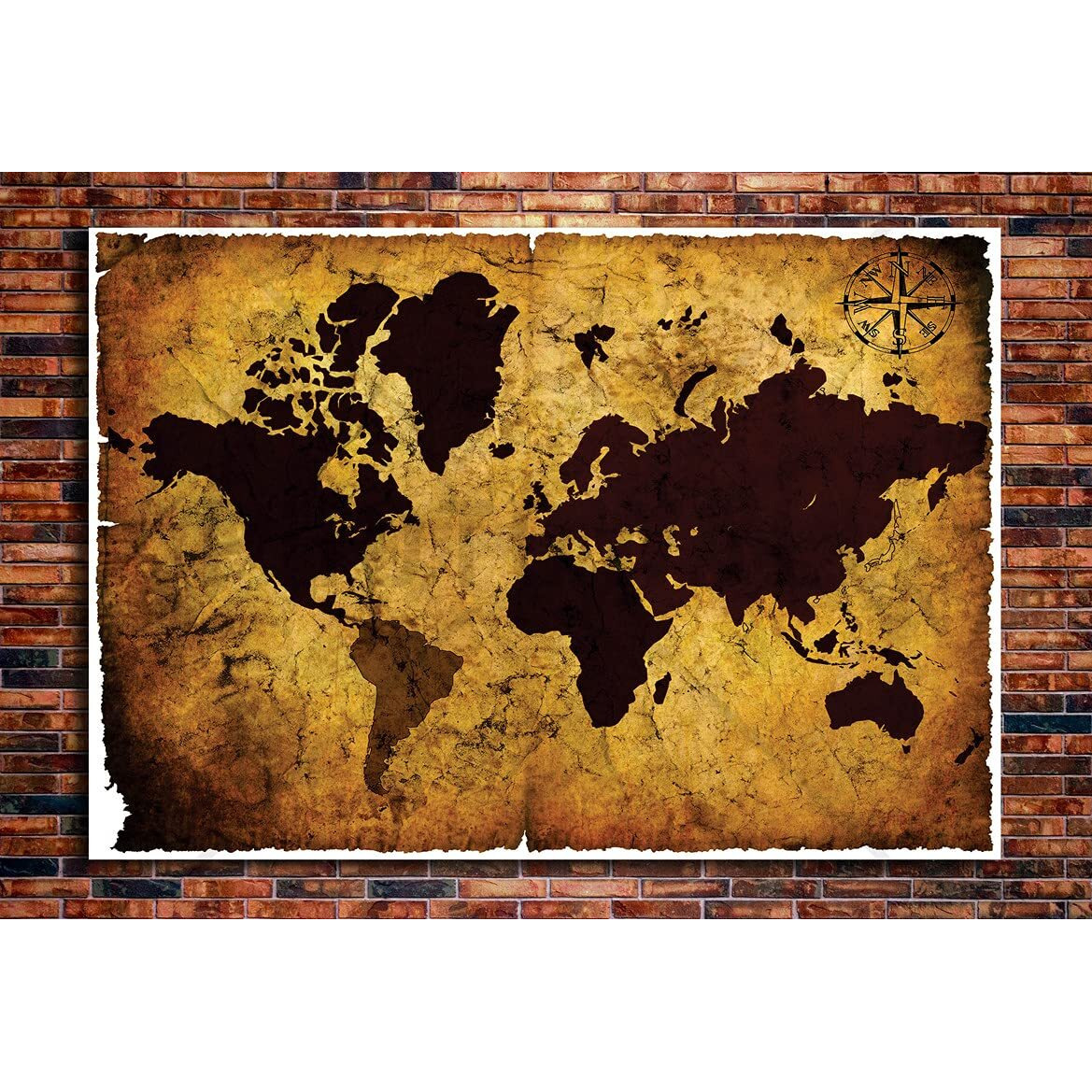 Pixelartz Wall Poster - Vintage World Map Poster