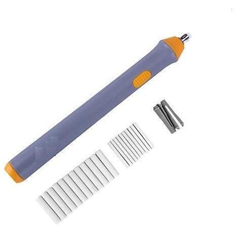 Amigozz Electric Eraser Kit Automatic Pencil Eraser With 22Pcs Additional Replaceable Rubbers (Diameter 2.3Mm 10 Pcs And 5Mm 12 Pcs)Color As Per Availability.