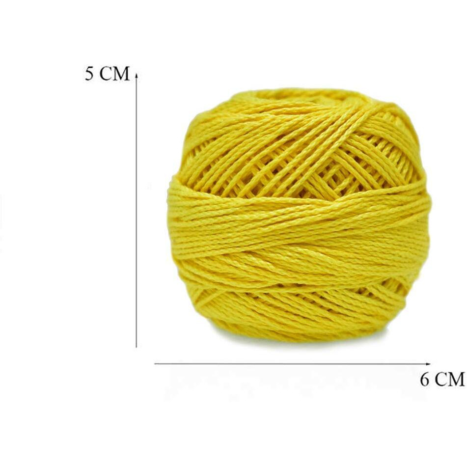 Embroiderymaterial Cotton Thread Colorfast Crochet Tatting & Embroidery Work 5 Rolls Size 12, Multicolor, 20 G
