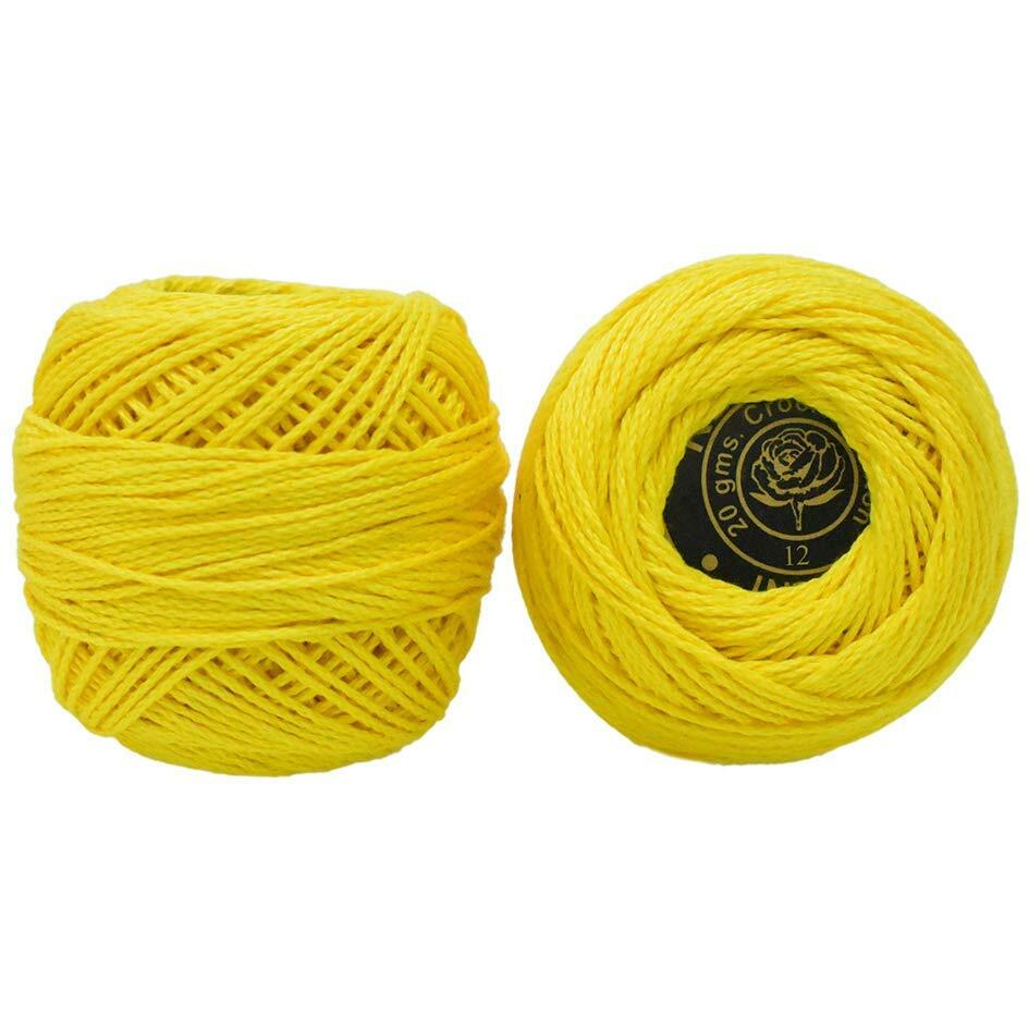 Embroiderymaterial Cotton Thread Colorfast Crochet Tatting & Embroidery Work 5 Rolls Size 12, Multicolor, 20 G