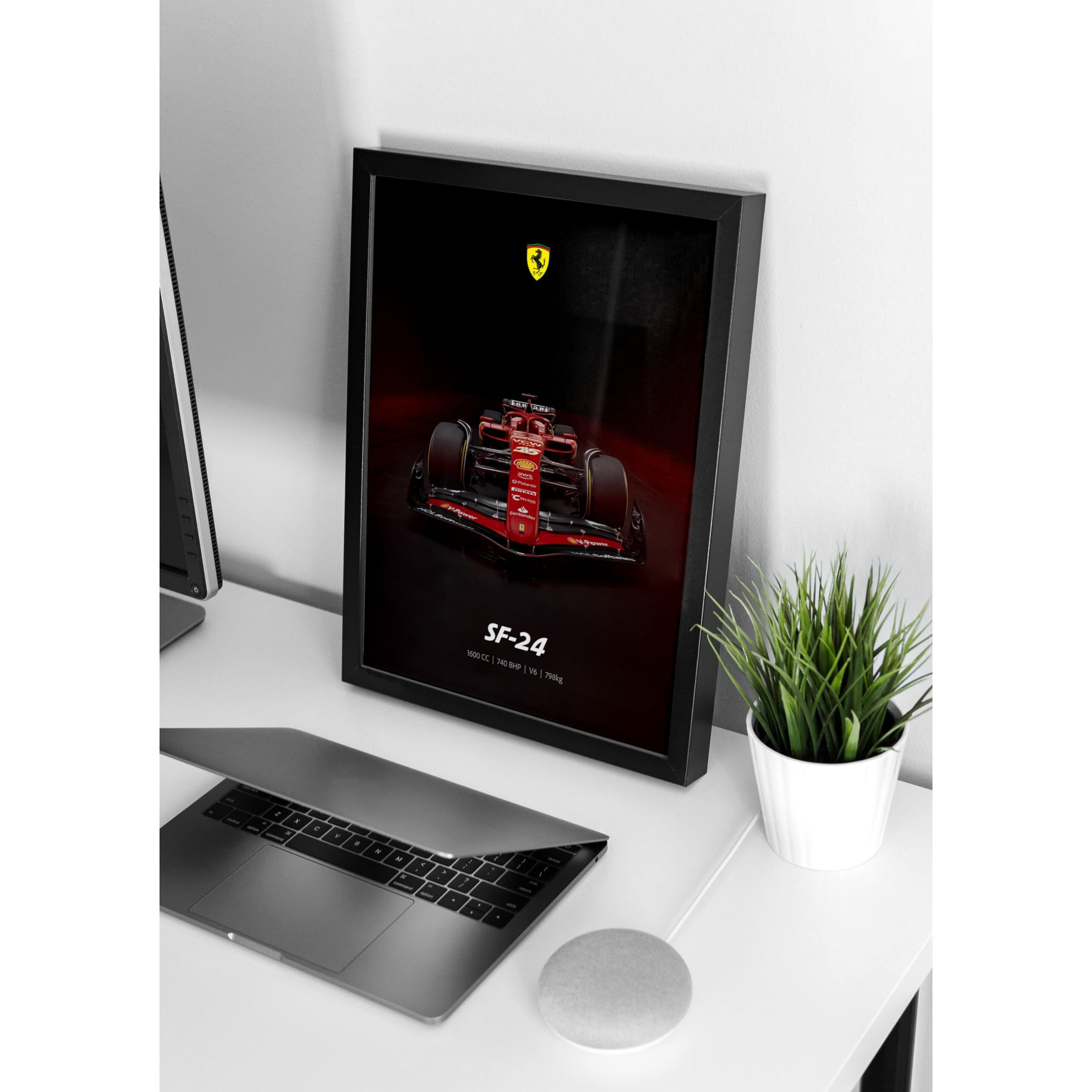 Podiumpe Scuderia Ferrari Formula One Poster | Sf24 2024 Specs F1 Wall Art | 300 Gsm A3 Glossy | Unframed