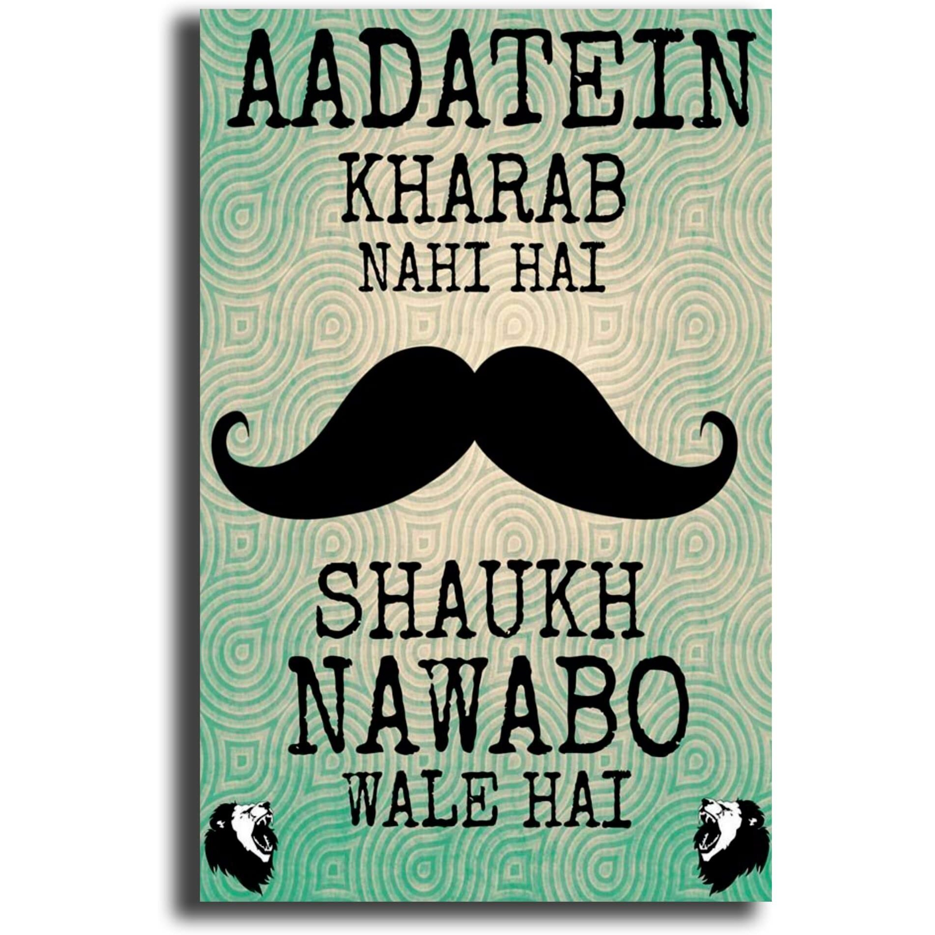 Pixelartz Wall Poster - Nawab Quotes Poster