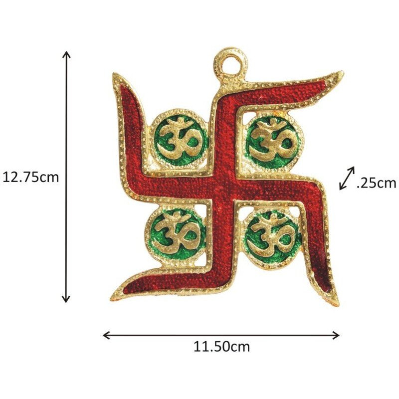 Hanging Swastik Shaped With In Metal By Handicrafts Paradise
