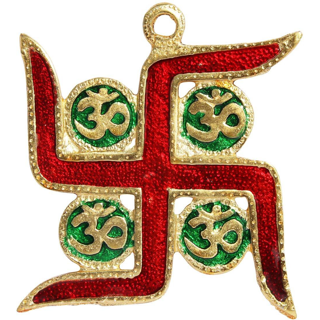 Hanging Swastik Shaped With In Metal By Handicrafts Paradise