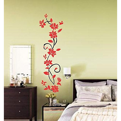 Sticker Yard Vinyl Flowers People Wall Tile Sticker, 11.81 X 41.33 X 0.39 Inches, Multicolour