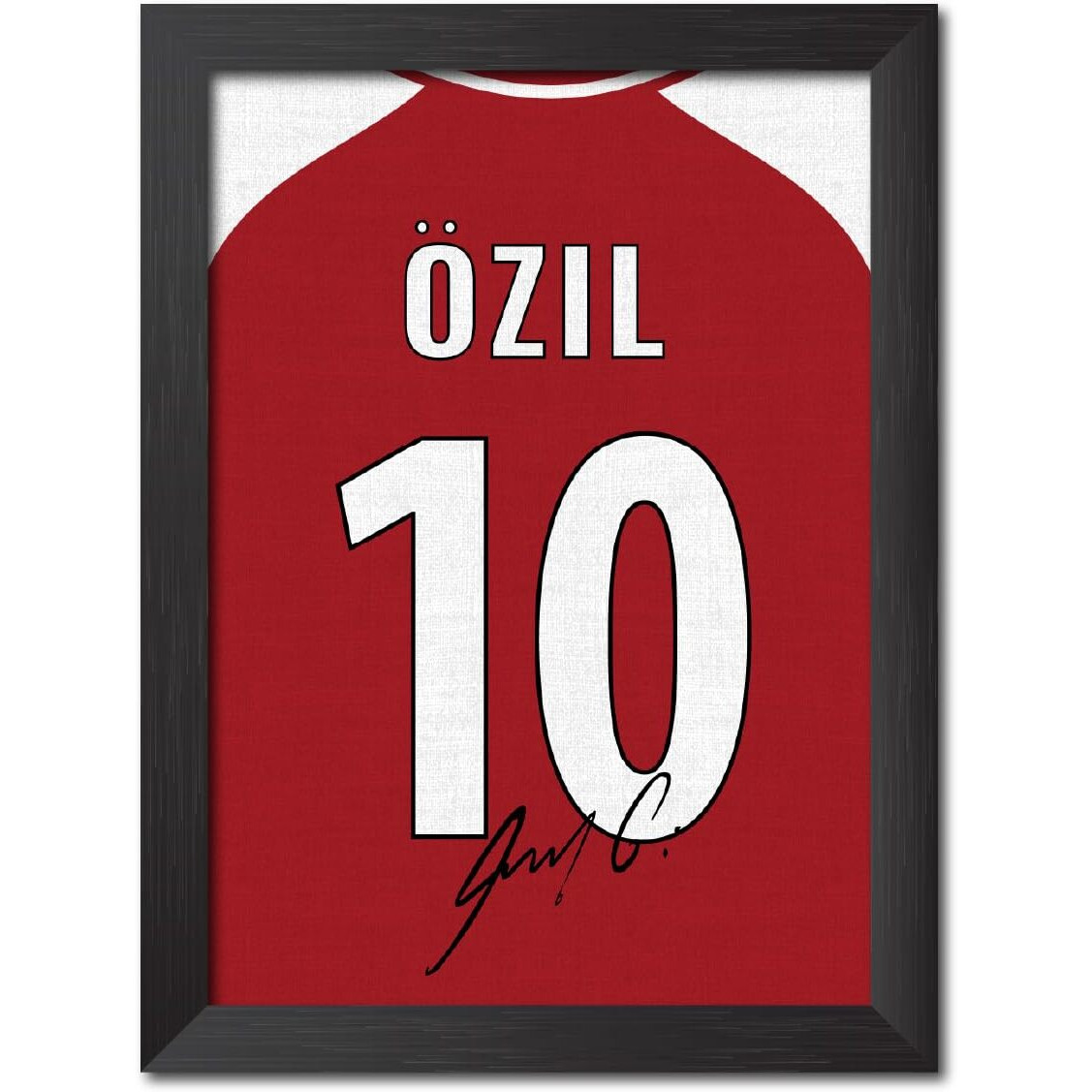Tenorarts Arsenal Mesut Ozil Poster Frame Arsenal Jersey Print Laminated Photo Framed Painting With Matt Finish Black Texture (12 Inches X 9Inches)