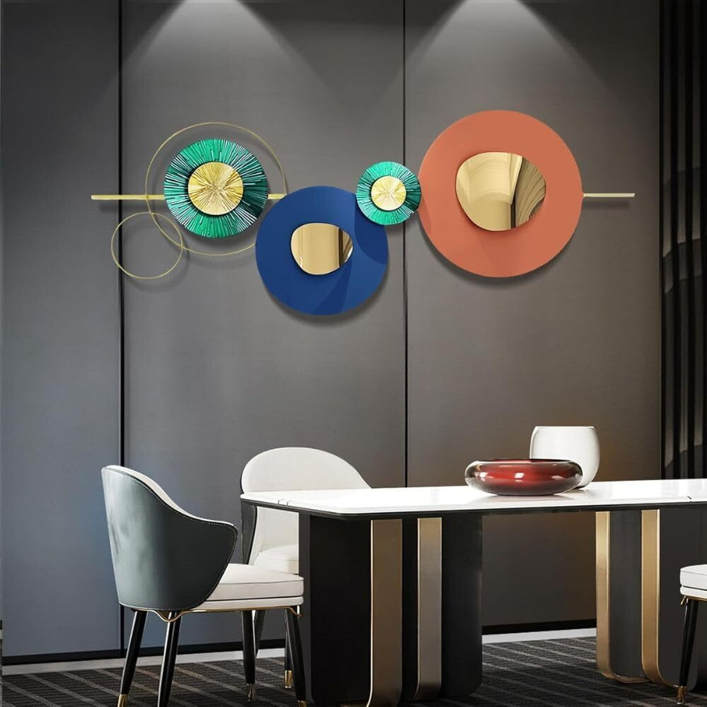 Home And Crafts - Metal Wall Art Decor For Living Room, Modern Luxury Gold Wall Decor Round Wall Sculpture For Bedroom Kicthen Stylish Interiors Wall Art Home Decor, Living Room, Bedroom & Office
