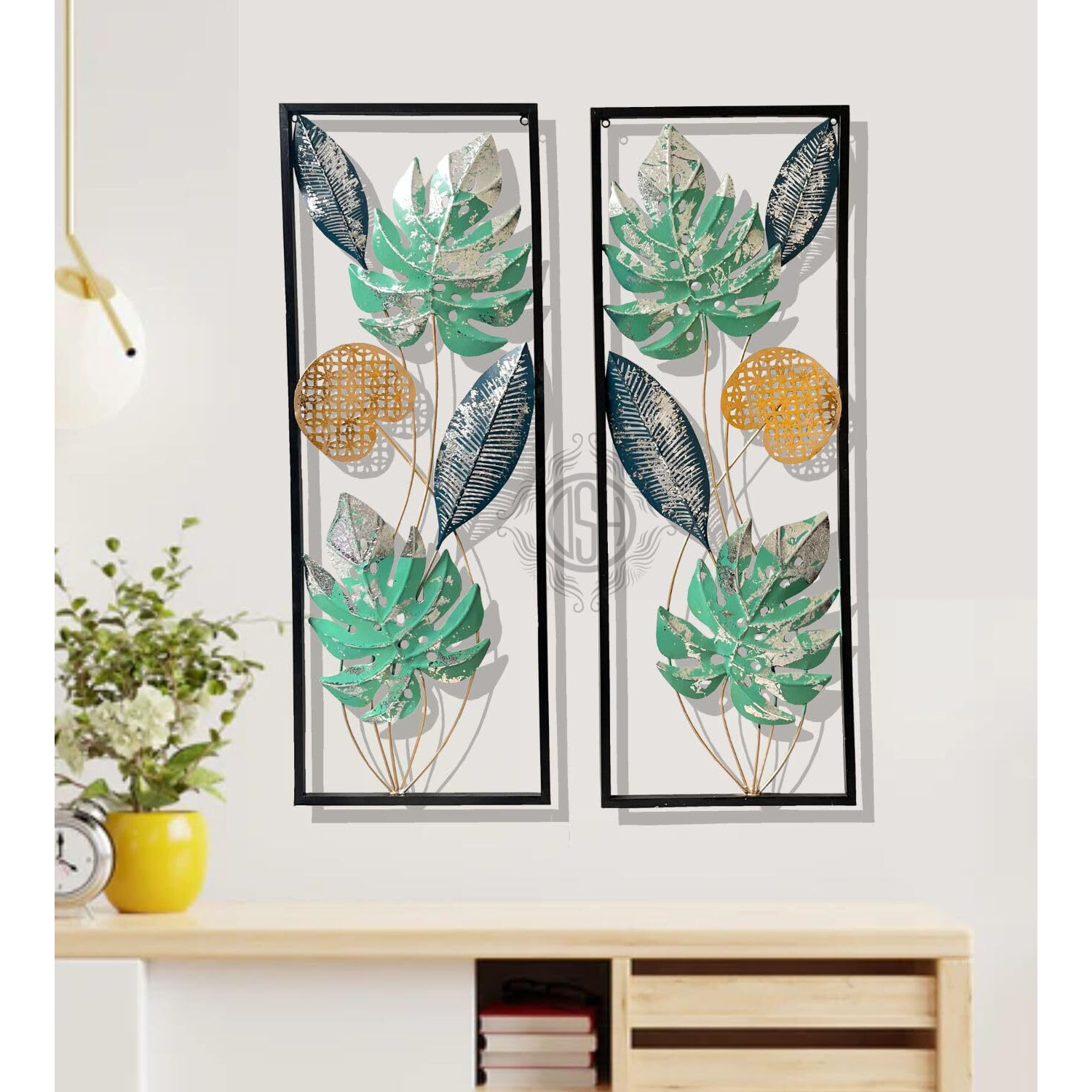Dsh Metal Wall Art Wall Sculpture Wall Hanging Showpiece Perfect For Home, Hotel,Restaurant, Living Room Decoration. (Tokyo-2P)