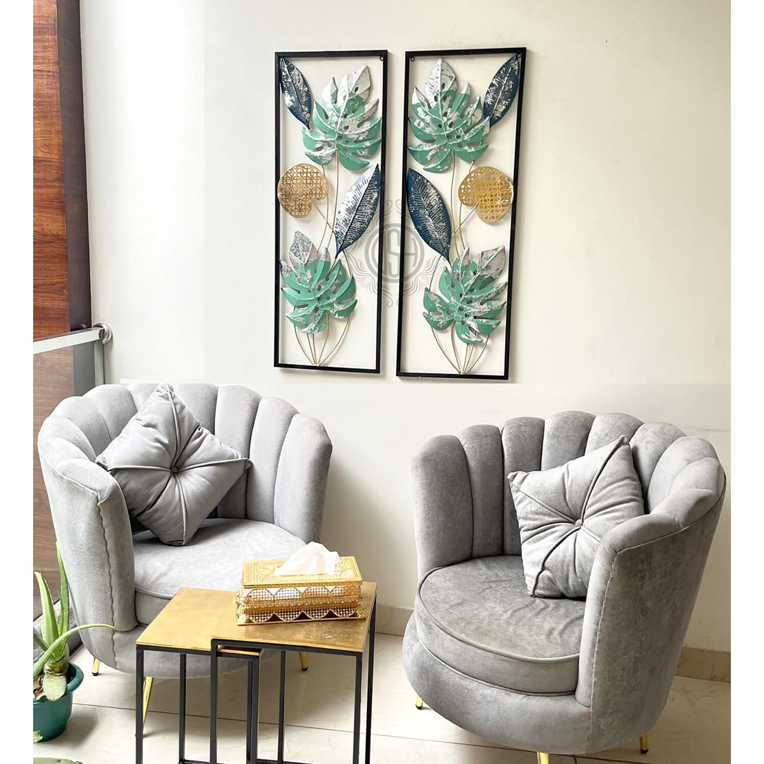 Dsh Metal Wall Art Wall Sculpture Wall Hanging Showpiece Perfect For Home, Hotel,Restaurant, Living Room Decoration. (Tokyo-2P)