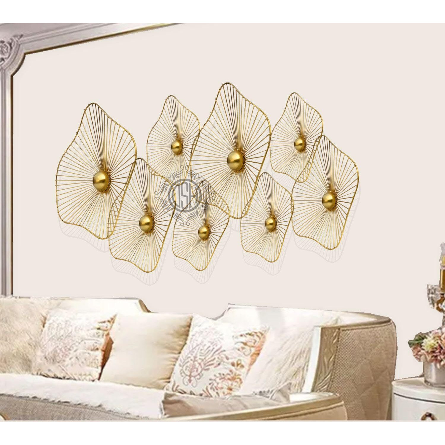 Dsh Metal Wall Art Wall Sculpture Wall Hanging Showpiece Perfect For Home, Hotel,Restaurant, Living Room Decoration. (Iwart-38-8P)