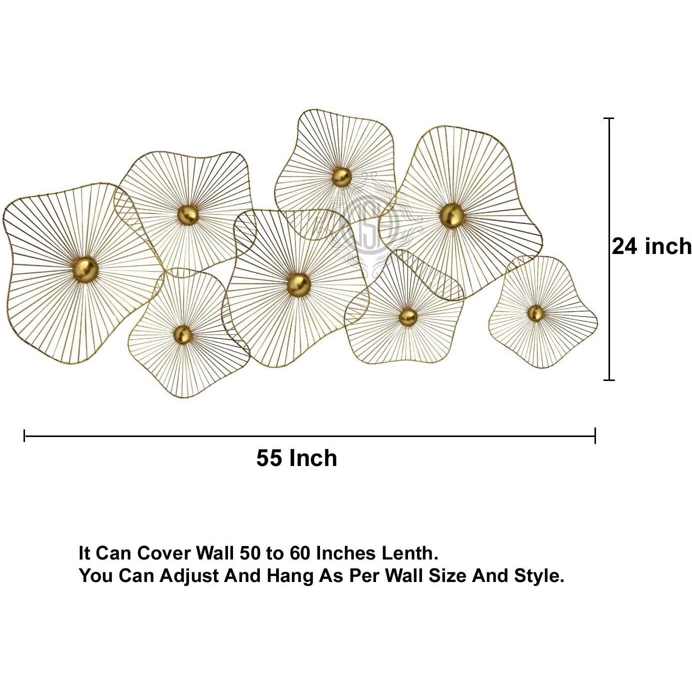 Dsh Metal Wall Art Wall Sculpture Wall Hanging Showpiece Perfect For Home, Hotel,Restaurant, Living Room Decoration. (Iwart-38-8P)