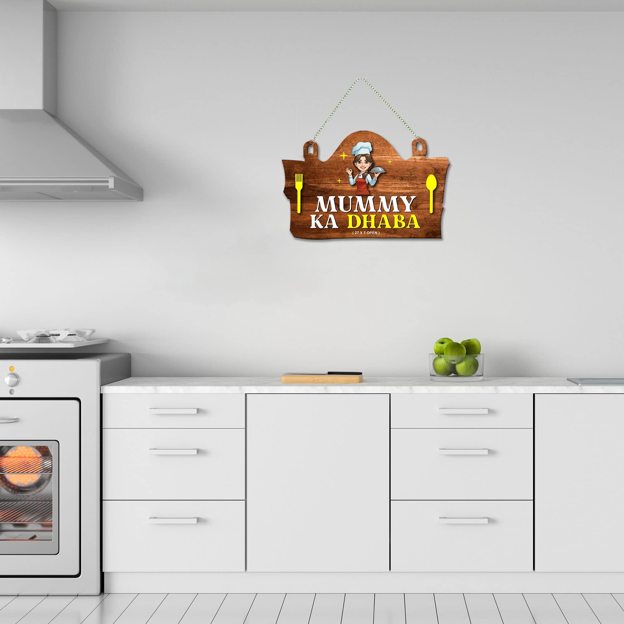 Artvibes Kitchen Wall Hanging For Home Decor | Gifts | Art Livingroom | Decoration Wooden Items | Wood Design Quotes | Decorative Artworks (Wh_3701Nnv)