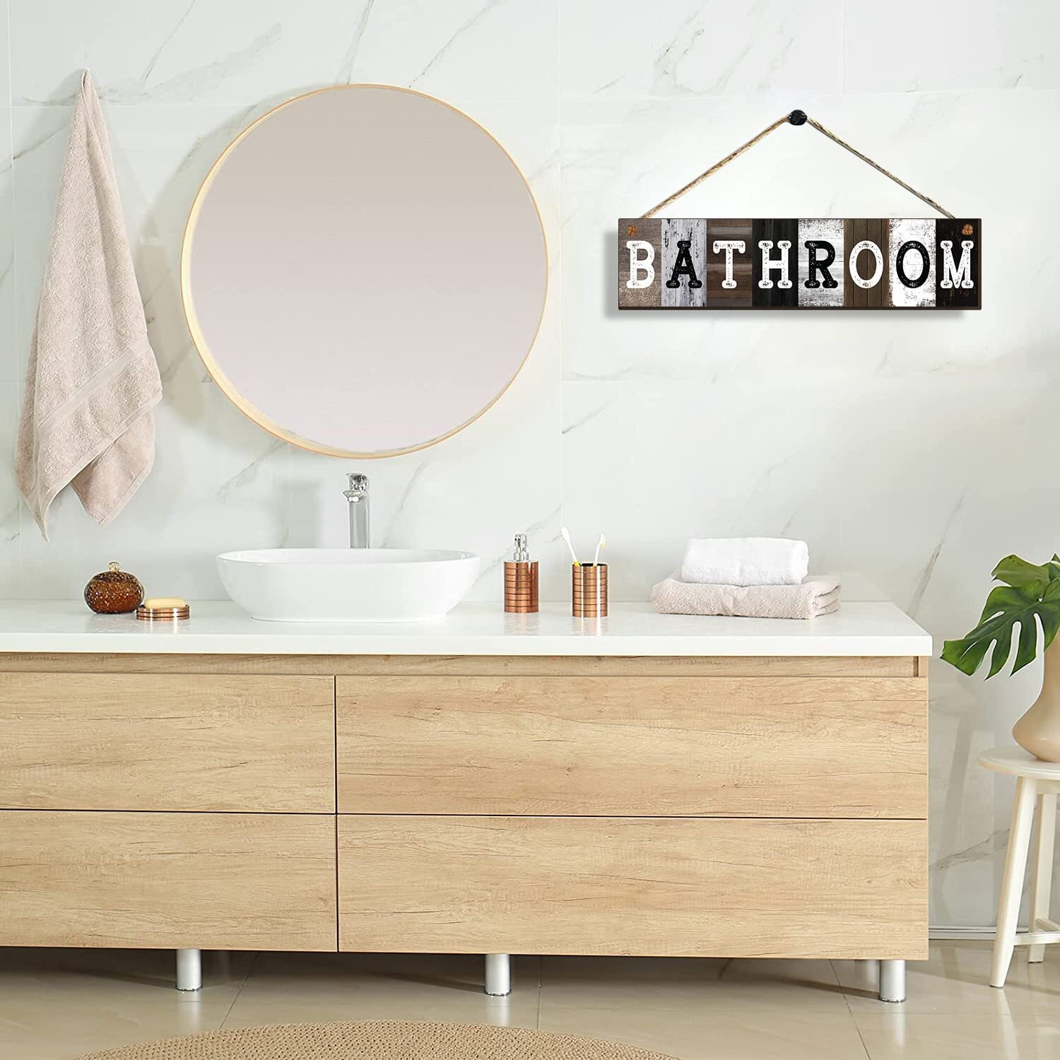 Chaka Chaundh - Bathroom Poster - Bathroom Posters With Frame - Bathroom Quotes Framed Posters - Bathroom Etiquette Poster - Bathroom Rules Poster - (14 X 11 Inches) (Bathroom Wall Plaque - Set Of 3)