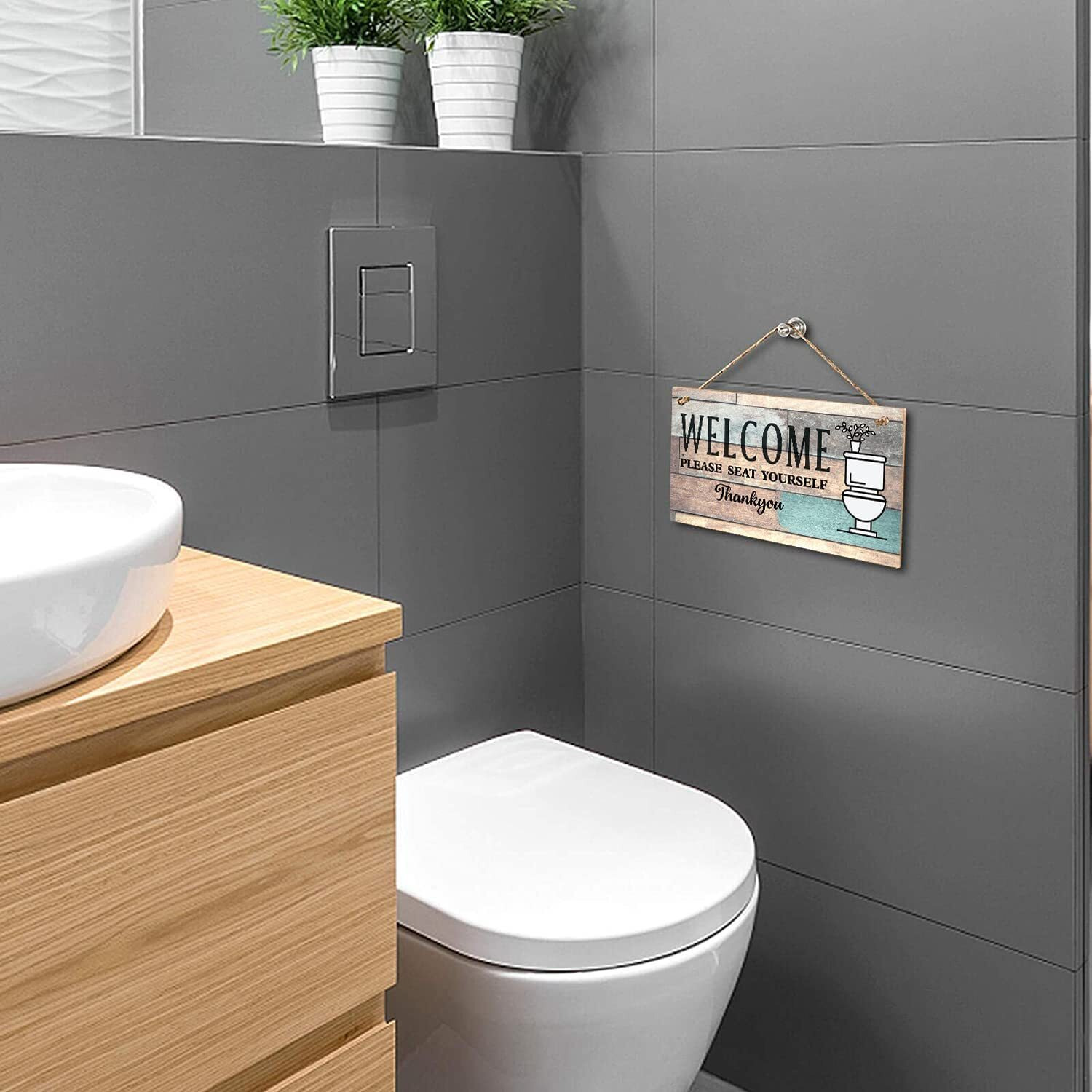 Chaka Chaundh - Bathroom Poster - Bathroom Posters With Frame - Bathroom Quotes Framed Posters - Bathroom Etiquette Poster - Bathroom Rules Poster - (14 X 11 Inches) (Bathroom Wall Plaque - Set Of 3)