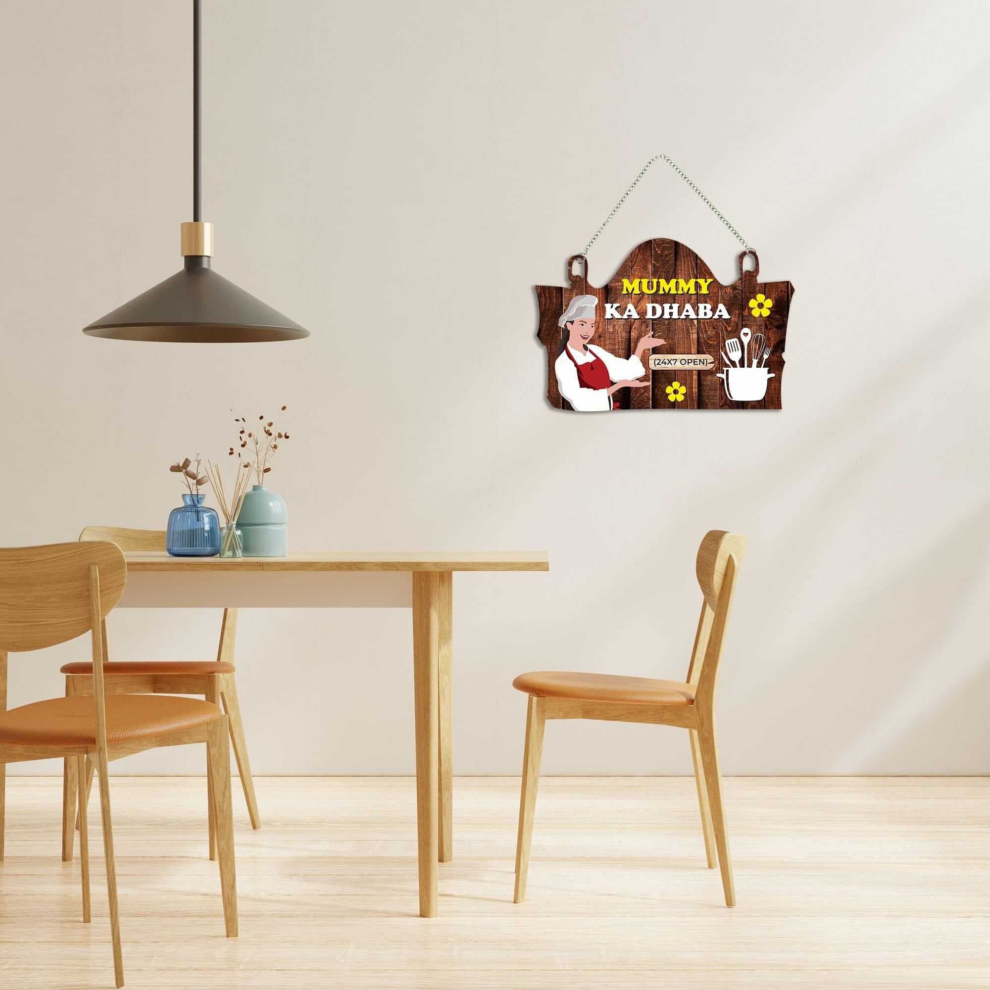 Artvibes Wooden Decorative Wall Hanging Decoration Item For Kitchen | Gifts | Livingroom Art Items | Wood Design Quotes Decor | Artwork (Wh_3711Nv)