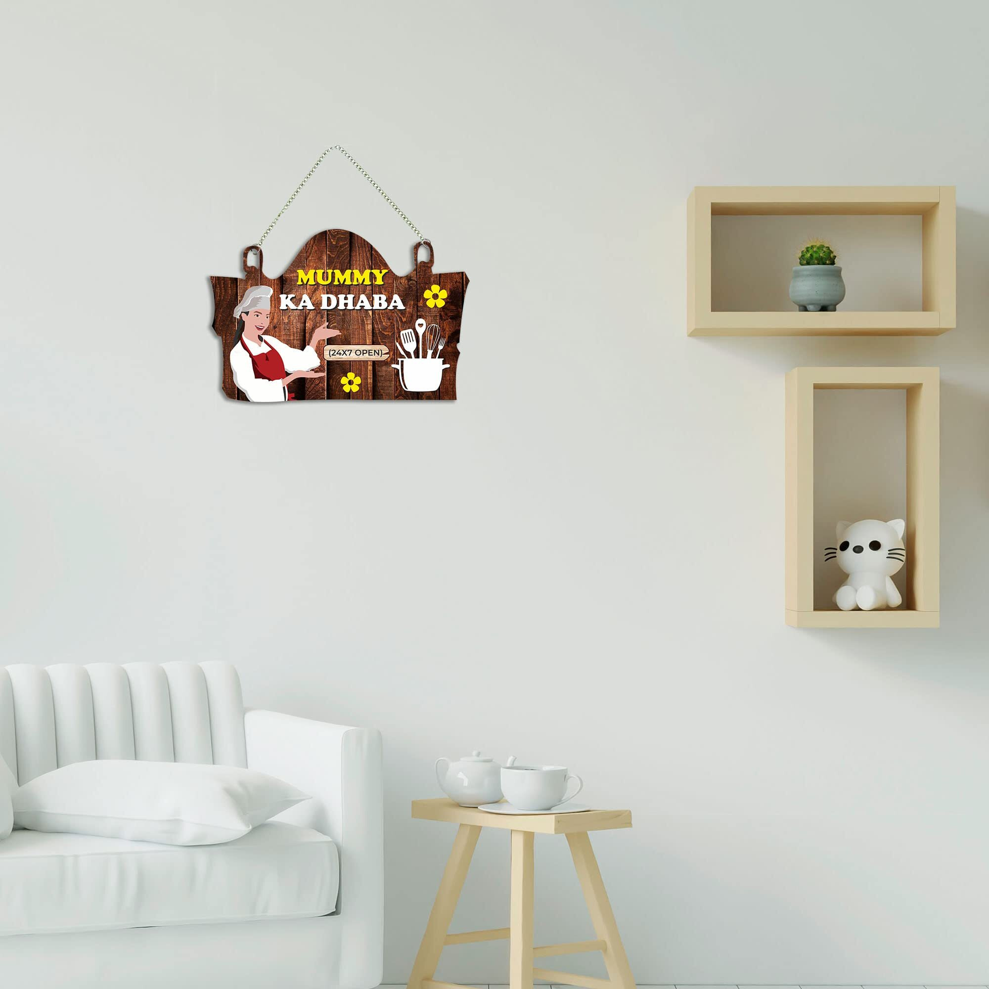 Artvibes Wooden Decorative Wall Hanging Decoration Item For Kitchen | Gifts | Livingroom Art Items | Wood Design Quotes Decor | Artwork (Wh_3711Nv)