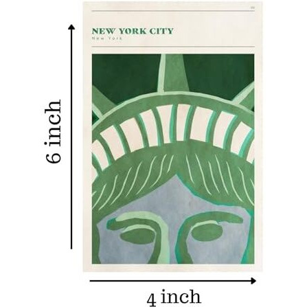 Unquote Abstract Wall Dcor Art Posters, Green Printed Set Of 30 (10L X 15W) Cm - Home & Room Dcor Stickers, Posters For Room Decoration, 300 Gsm Paper Posters For Gifts With Double Sided Tape Roll