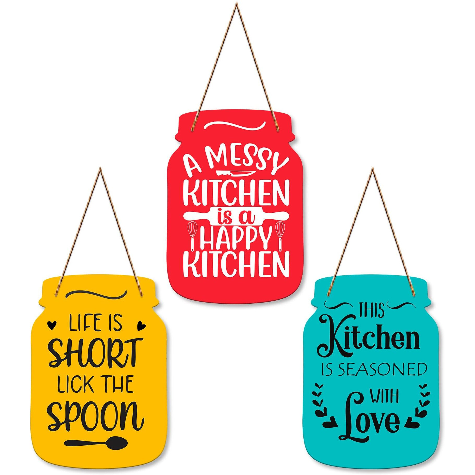 Artvibes Kitchen And Cafe Quotes Decorative Wall Hanging Decoration Item For Kitchen Restaurant | Home Decor | House Warming Gifts | Kitchen Quotes Decor Item | Wall Decoration (Wh_8904N)
