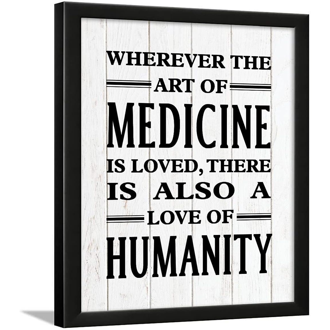 Chaka Chaundh - Doctor Quotes Wall Frames -Doctor Poster- Quotes Wall Frames For Hospital - Medical Quotes Wall Frames - Quotes Wall Frames For Clinic -(13.5X10.5 Inches) (Wherever The Art Of - White)