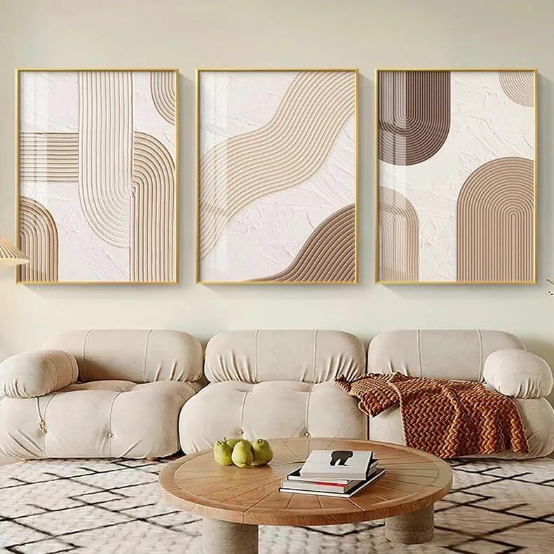 Amazon Brand - Umi Framed Abstract Wall Art Painting Set For Wall Decor Marble Texture Prints Wall Hanging Esthetic Painting For Living Room Bedroom Housewarming Gift Office - 30 X 40 Cm