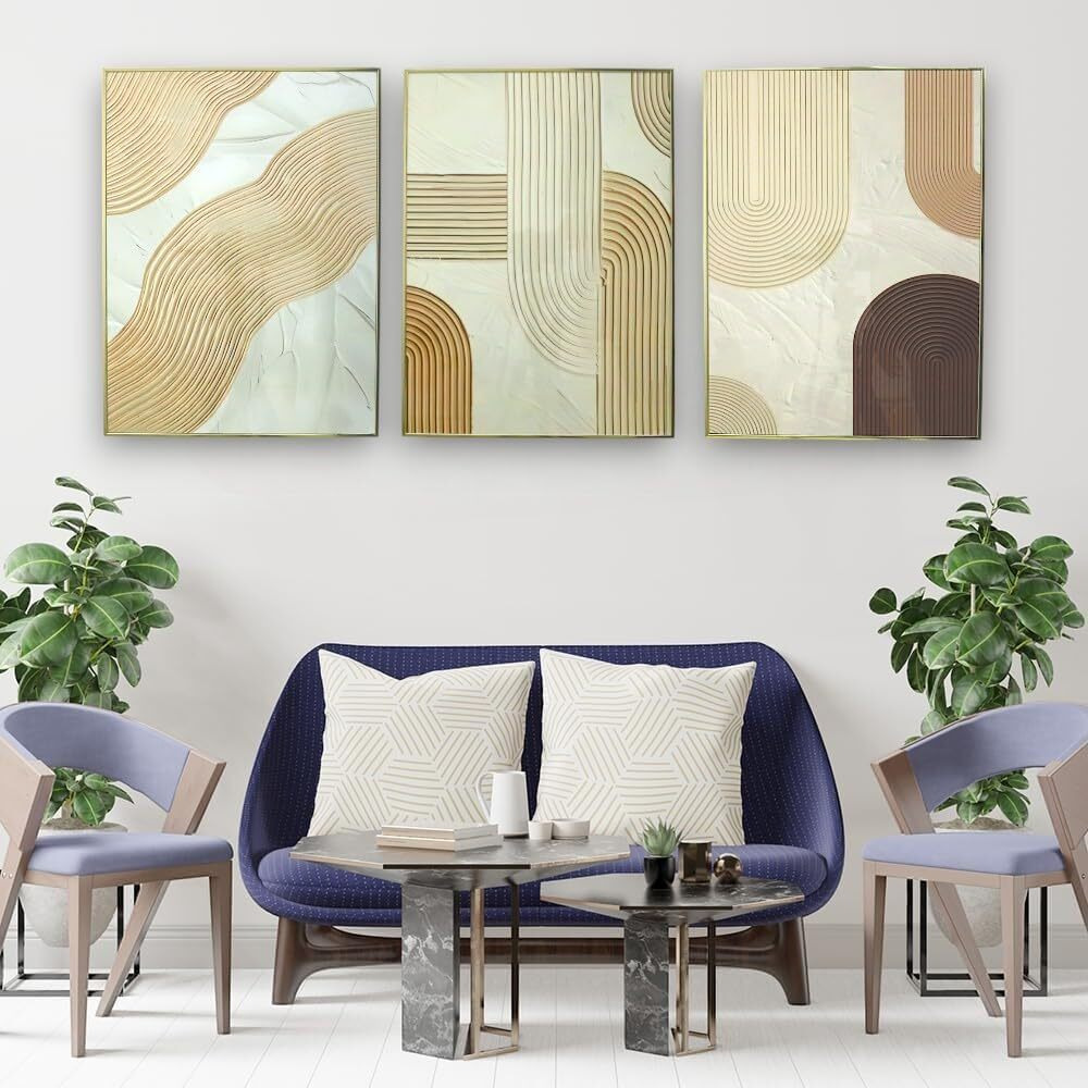 Amazon Brand - Umi Framed Abstract Wall Art Painting Set For Wall Decor Marble Texture Prints Wall Hanging Esthetic Painting For Living Room Bedroom Housewarming Gift Office - 30 X 40 Cm