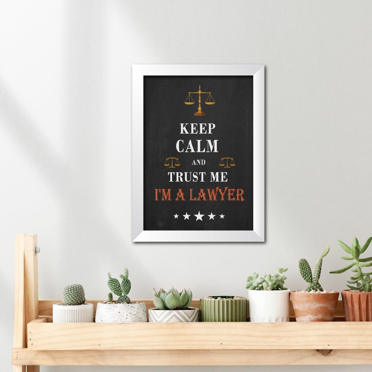 Tenorarts Law Justice Poster Frame Lawyer Quotes Photo Framed Painting For Advocate Office Decorations Wall Frames With White Color Matt Finish Texture (12 Inches X 9Inches)