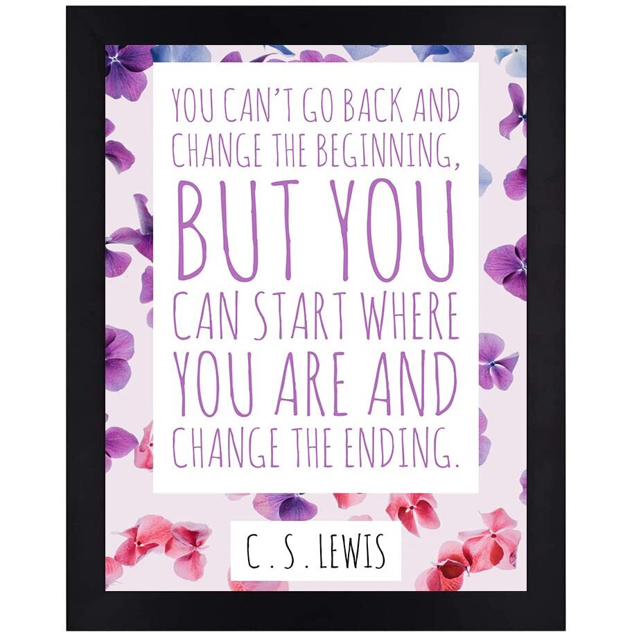Interio Crafts C S Lewis Inspirational Quote Poster, Motivational Wall Frame For Home And Office Decor, 13 X 10 Inches