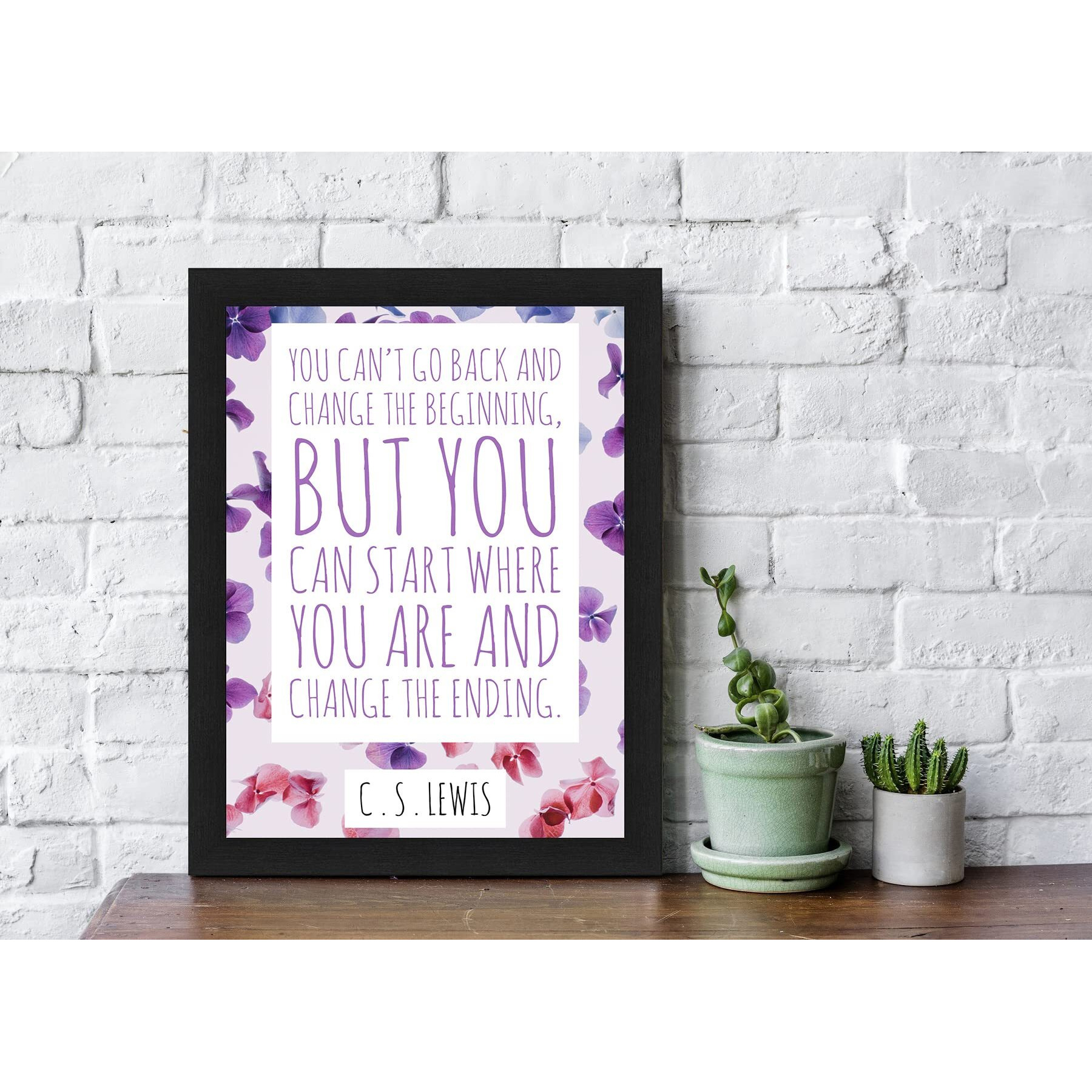 Interio Crafts C S Lewis Inspirational Quote Poster, Motivational Wall Frame For Home And Office Decor, 13 X 10 Inches