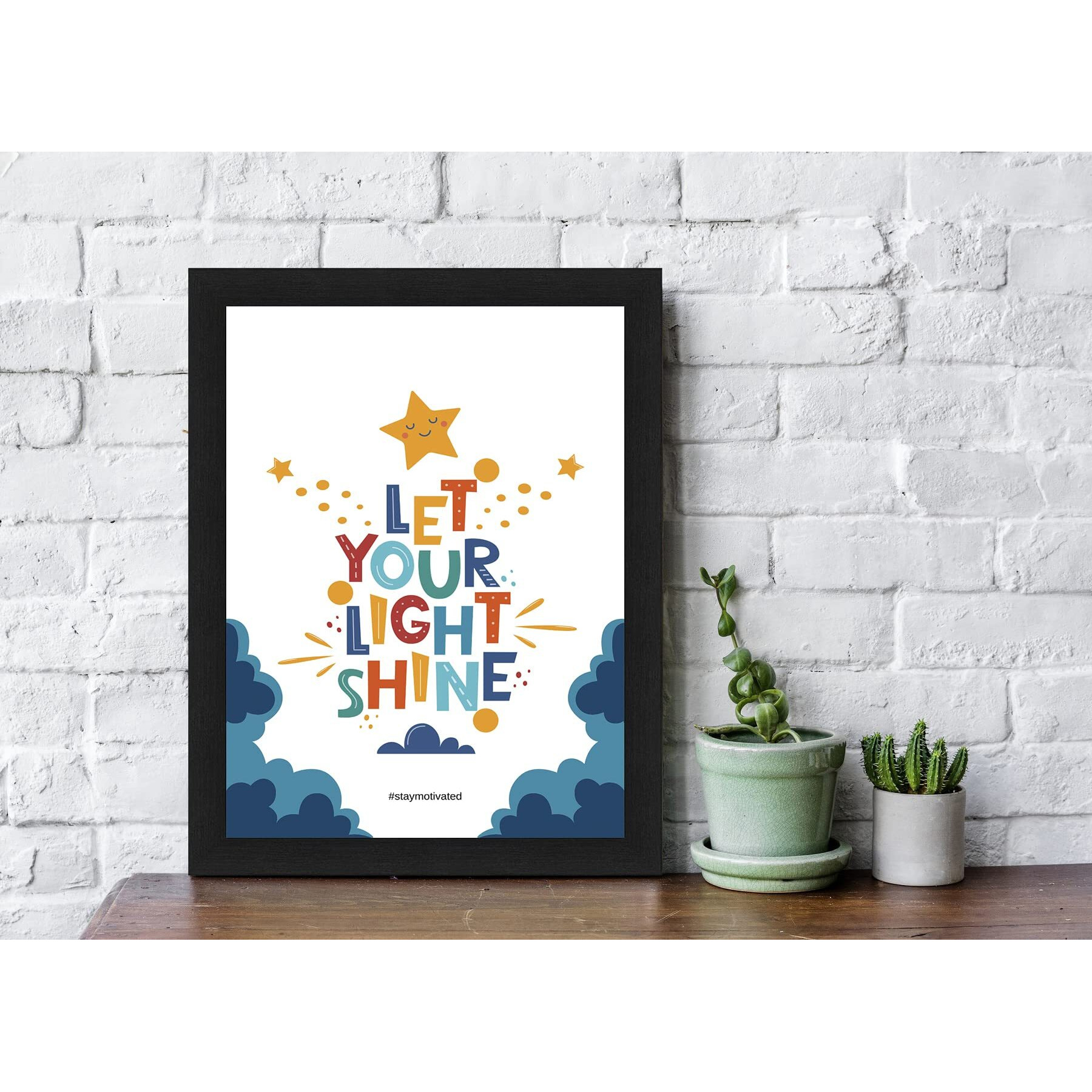 Interio Crafts Positive Quotes Motivational Wall Frames - Synthetic Wood - 13 X 10 Inches (Style 5)