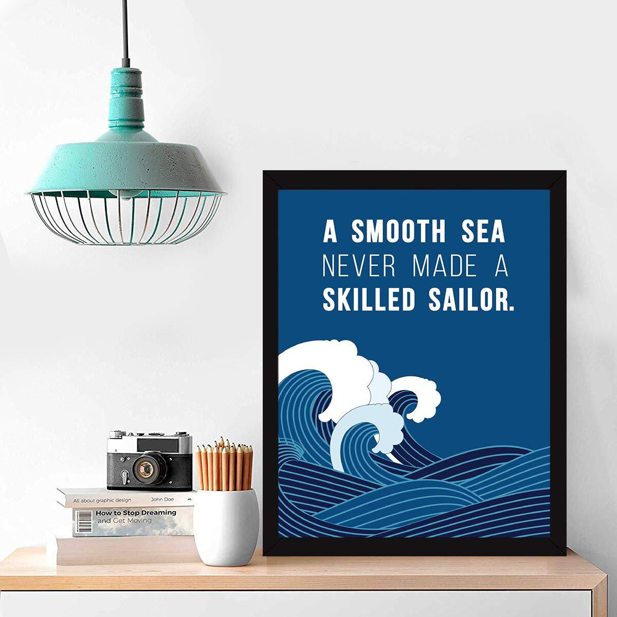 Chaka Chaundh - Life Motivational Quotes Frames Poster Wall Decor - (34 Cm X 27 Cm X 4 Cm)