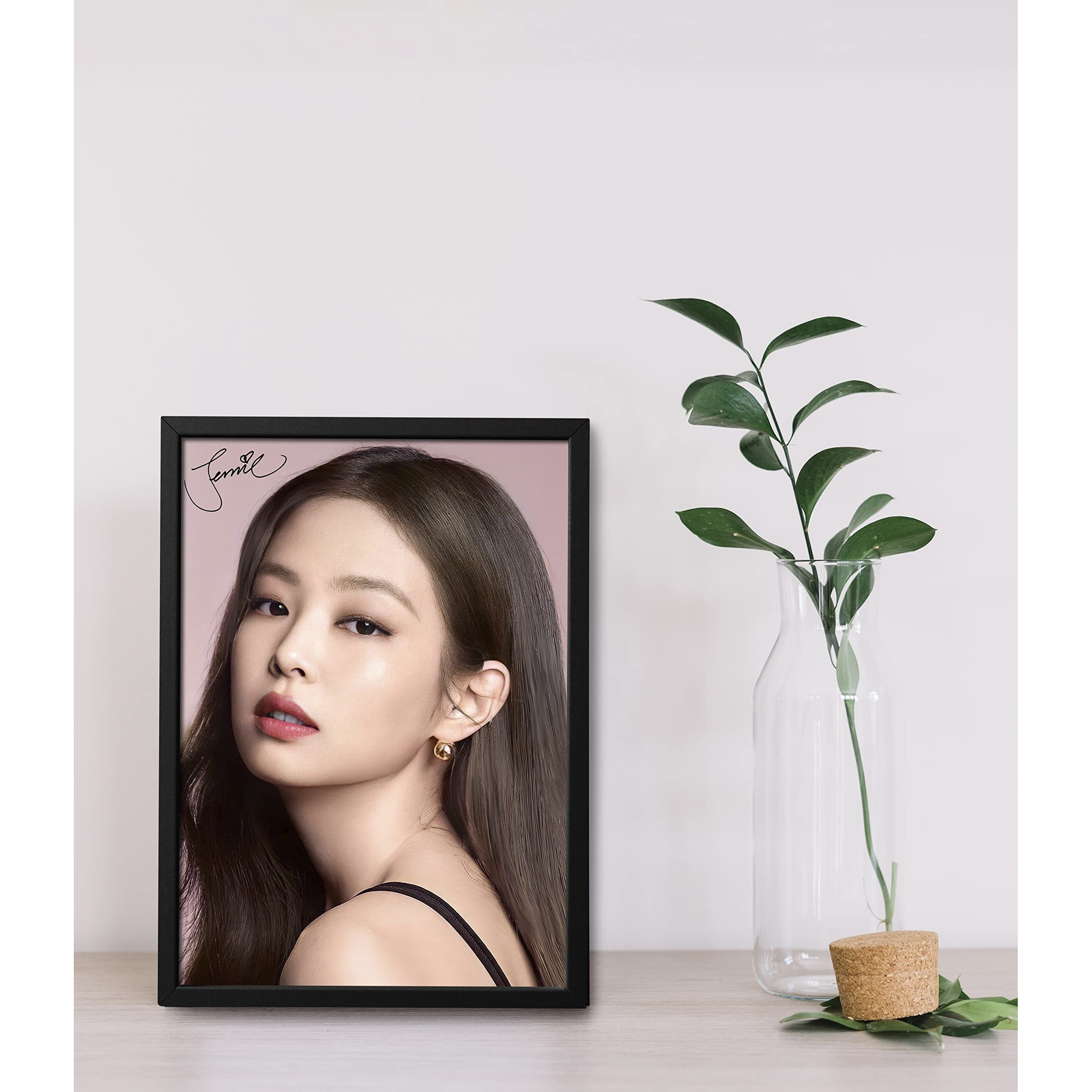 Since 7 Store Blackpink Jennie Framed Poster (8X12 Inches) For Blackpink Fans/Room Decor/Gifting/Blinks/Aesthetic Wall Art