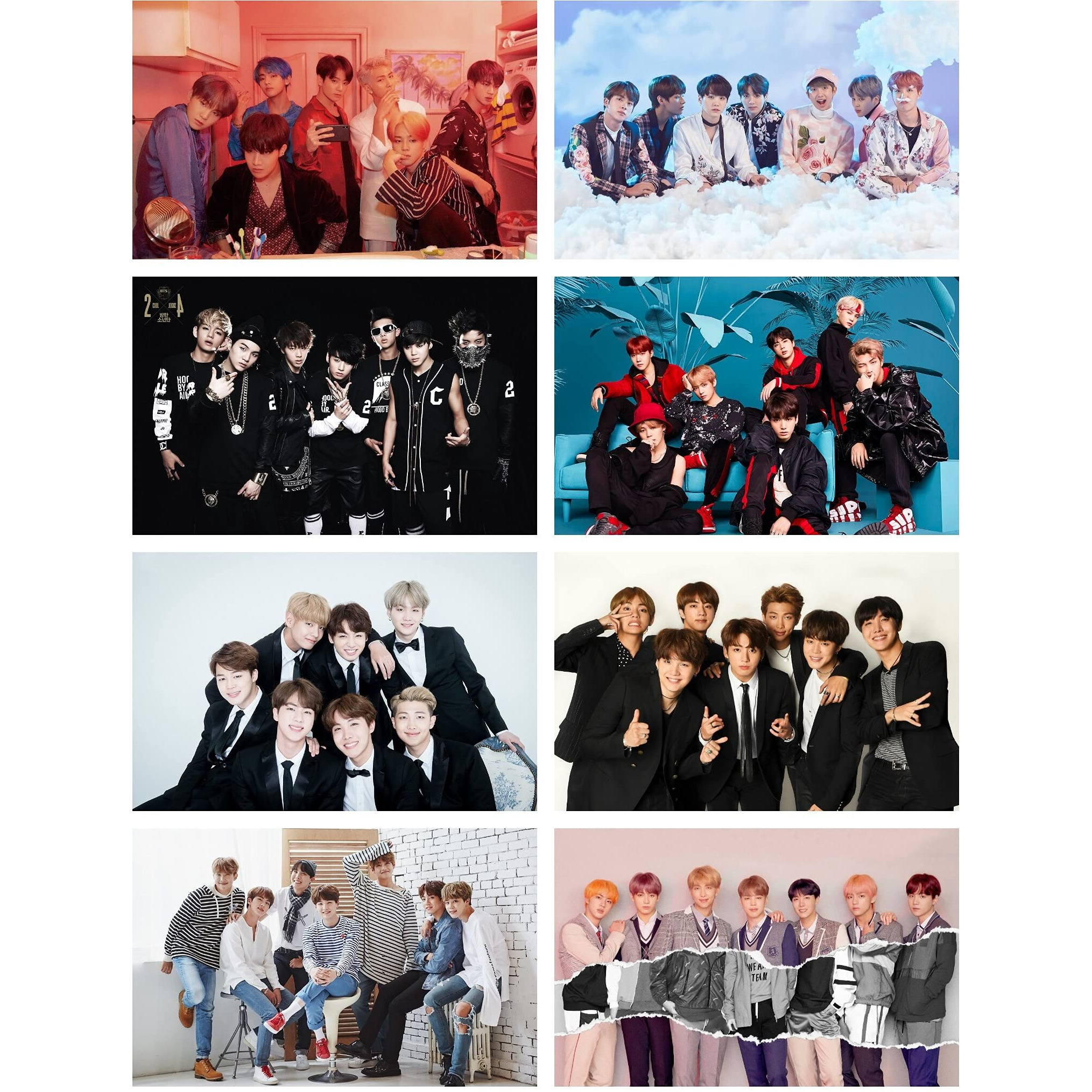 Printnet Paper Bts Posters, Multicolour, Printed, Large - 12 X 18 Inches