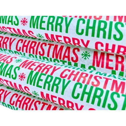 Kidsy Winsy Gift Wrapping Paper (Merry Xmas) | Tissue Paper Gift Wrap | Bouquet Wrapping Paper | Art And Craft | Recyclable Wrapping Paper | Lightweight And Soft | 80 Sheets, 18 Gsm (20 X 20 Inches)