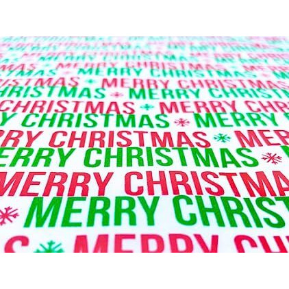 Kidsy Winsy Gift Wrapping Paper (Merry Xmas) | Tissue Paper Gift Wrap | Bouquet Wrapping Paper | Art And Craft | Recyclable Wrapping Paper | Lightweight And Soft | 80 Sheets, 18 Gsm (20 X 20 Inches)