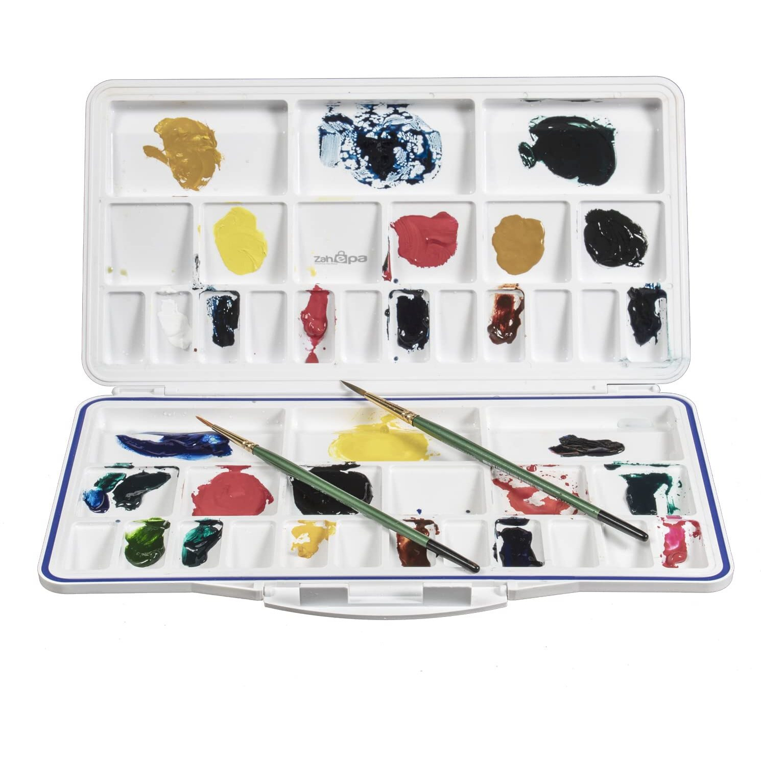 Zahepa Airtight Colour Pallete, Watercolor Pallet, Tray For Acrylic Paints, Palate For Colouring, Painting Plate For Color Storage With 42 Compartments For Artists, Students, Kids & Gifts