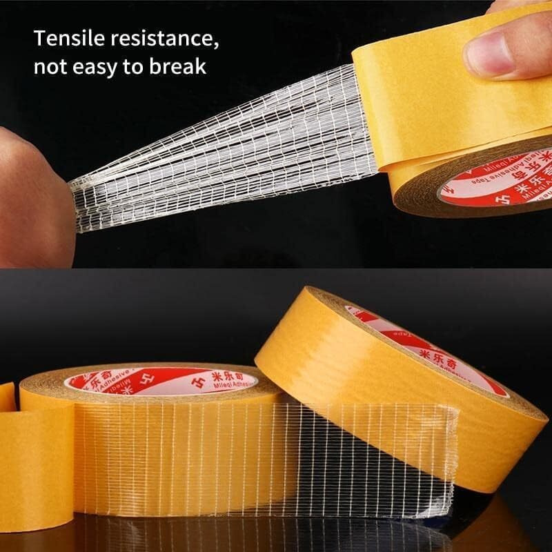Prostuff.In 5M Multi-Purpose Double Sided Carpet Tape Adhesive Keeps Rugs In Place On Carpet Super Strong Sticky Tape Non Slip Waterproof Removable Mesh Grid Suitable For Hardwood Floors Mats