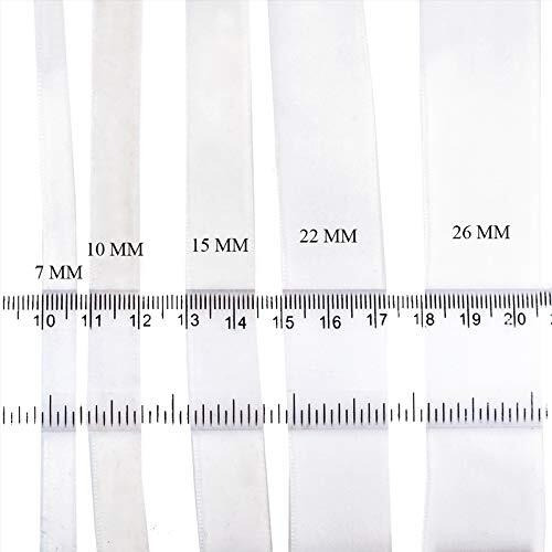 Embroiderymaterial Velvet Ribbon Roll For Craft Decorations Clothes Sewing Making Purpose Light White (10 Meter)