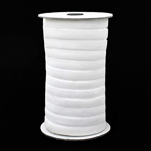 Embroiderymaterial Velvet Ribbon Roll For Craft Decorations Clothes Sewing Making Purpose Light White (10 Meter)
