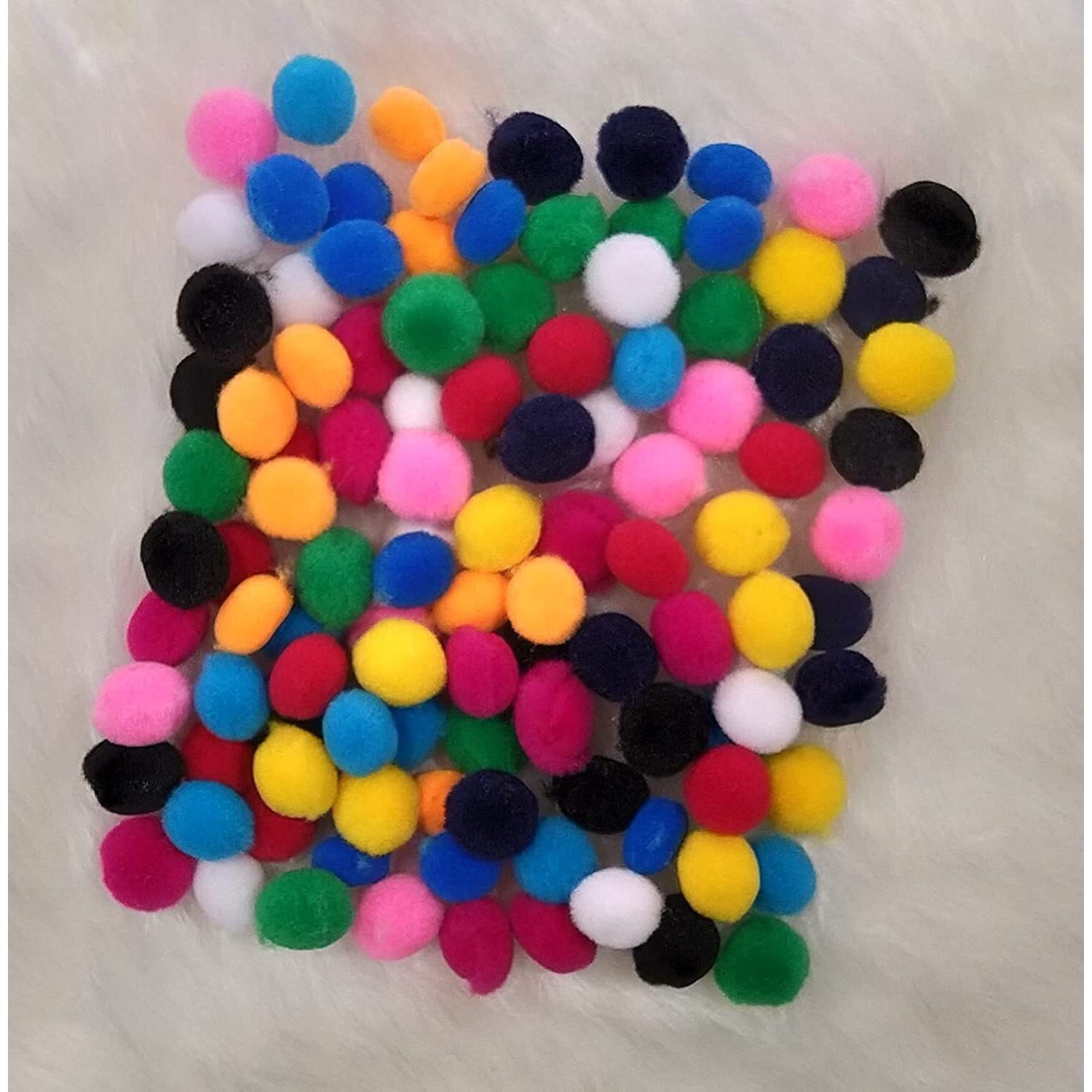 Tarni Multicolor Pom Poms, Pompoms 1.2 Cm Thick Pack Of 300 Pcs For Hobby Supplies And Diy Creative Crafts Decorations (300 Pompoms),