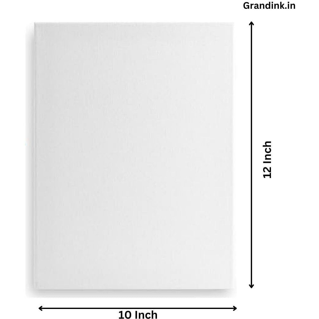 Grandink Canvases For Painting, 10X12 Inch Pack Of 4, Professional Primed White Blank Flat Canvas Panels- 100% Cotton Artist Canvas Boards For Acrylics Painting, Oil Watercolor