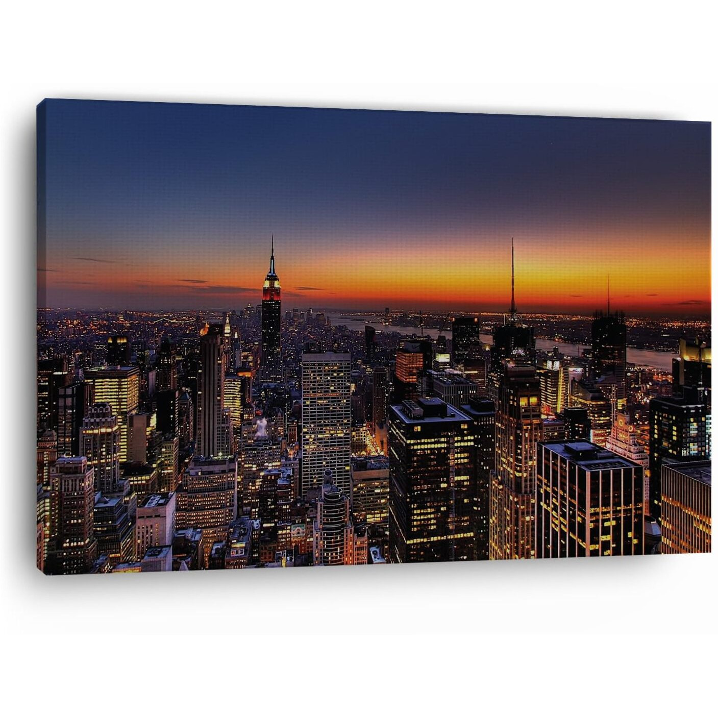 Truecanvas New York Skyline, Wooden Framed Canvas Paintings For Home Decor | Bedroom, Living Room,Wall Decoration | Wall Art Painting, Ct0311, Size 16 X 24 In