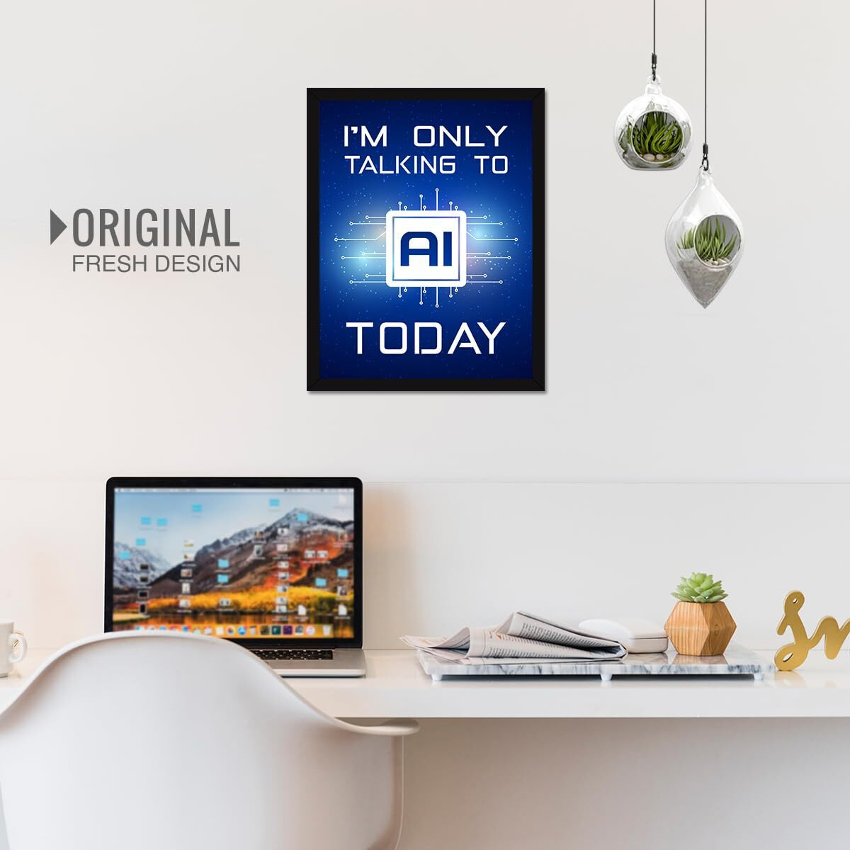 Chaka Chaundh - Artificial Intelligence Quotes Frame - Ai Quotes Wall Art - Robotics Quotes Wall Decor - Machine Learning Wall Poster - (14 X 11 Inches)