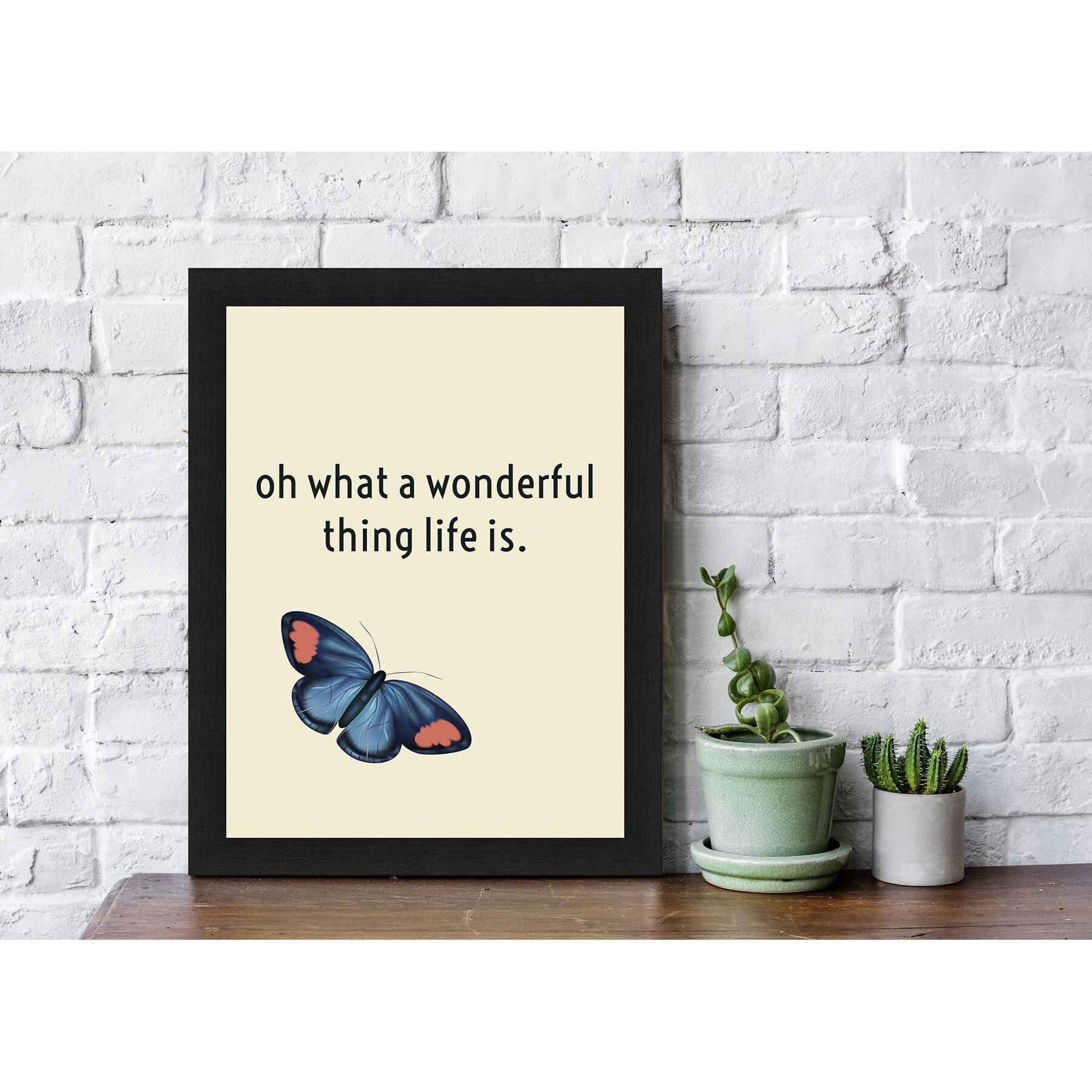 Interio Crafts Beautiful Positive Life Motivational Quote Framed Wall Poster, Inspirational Poster, Black (Frame Size 13&quotX10" Inches)