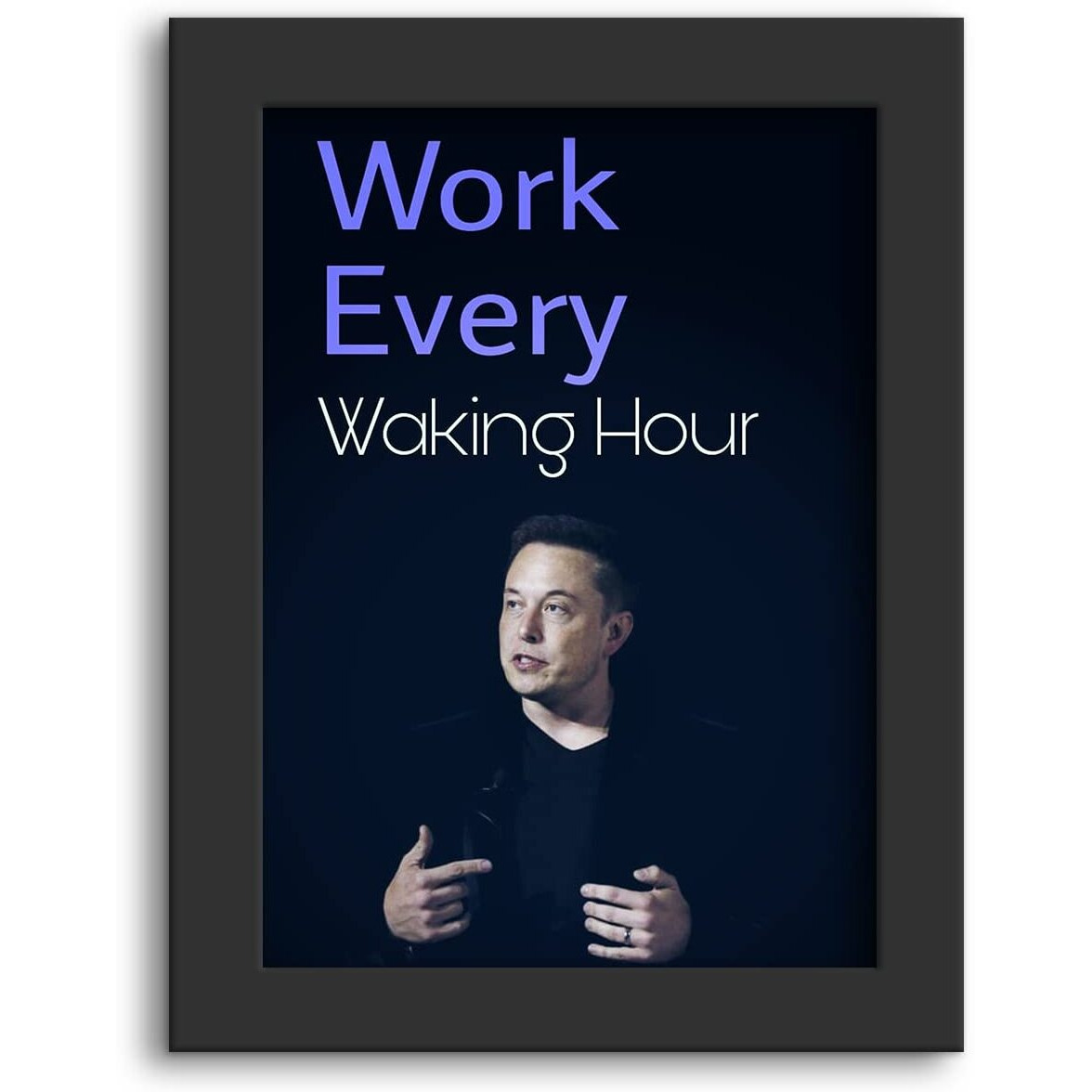Dmcreativitycraft Elon Musk Motivational Wall Frames Framed Posters For Office, 9.5 X 12.5 Inches, Matt Laminated Poster With 1 Inch Black Photo Frame Quotes Living, Study And Desk Decoration